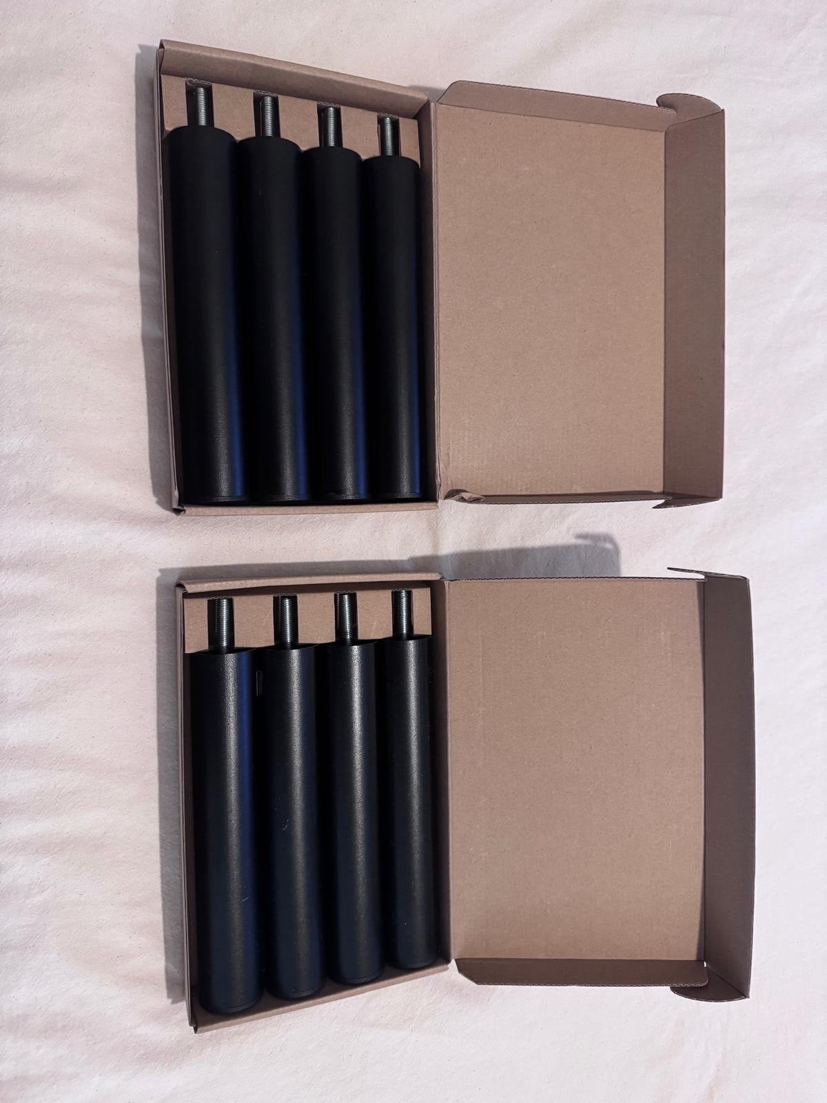 IKEA Bjorli Bedpoten Zwart (8 stuks), Ophalen, Zwart, Tweepersoons, Zo goed als nieuw