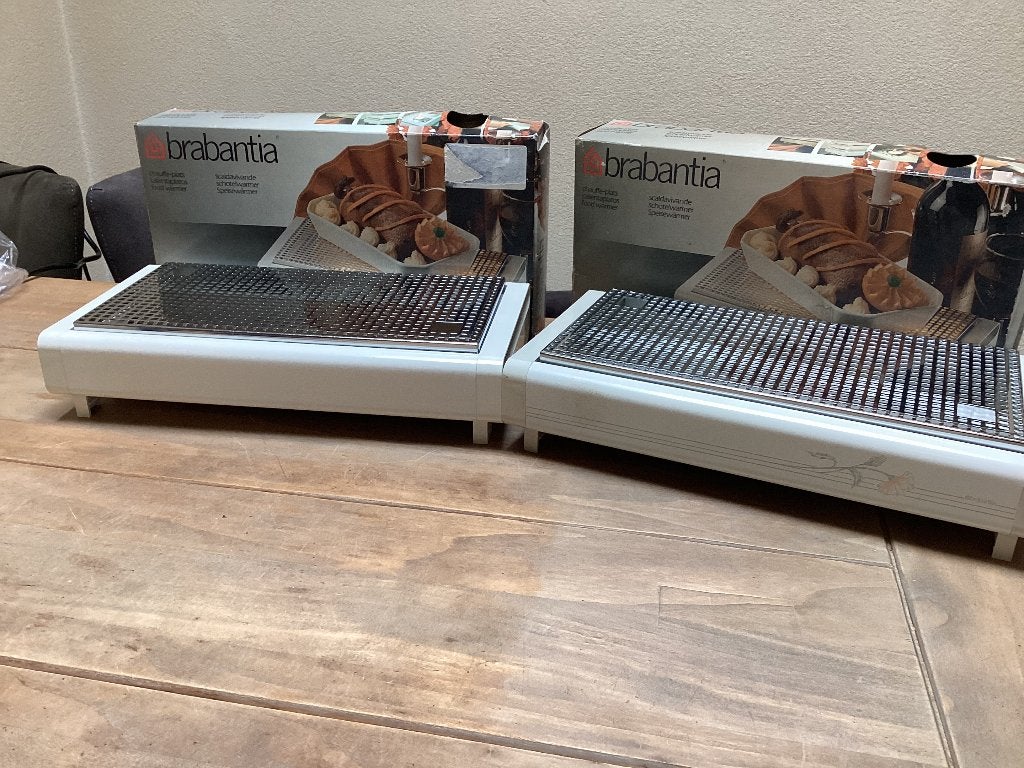 Brabantia warmhoudplaat/chafing dish (2 stuks), Overige typen, Ophalen of Verzenden, Zo goed als nieuw, Metaal