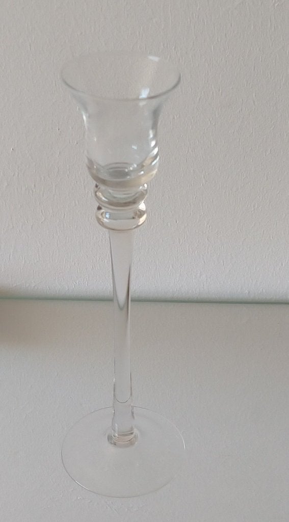 antieke Royal Leerdam Decora glazen kandelaar, volgnr 66, Ophalen of Verzenden