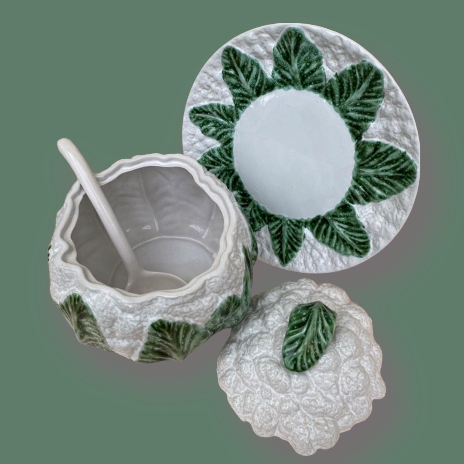 Imposante XL soep terrine compleet met lepel bloemkool izgst, Antiek en Kunst, Ophalen of Verzenden