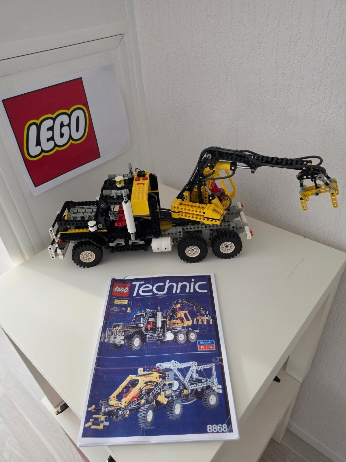 Lego Technic Vrachtwagen met Grijper 8868 Pneumatisch, Gebruikt, Lego, Inclusief instructies, Ophalen of Verzenden