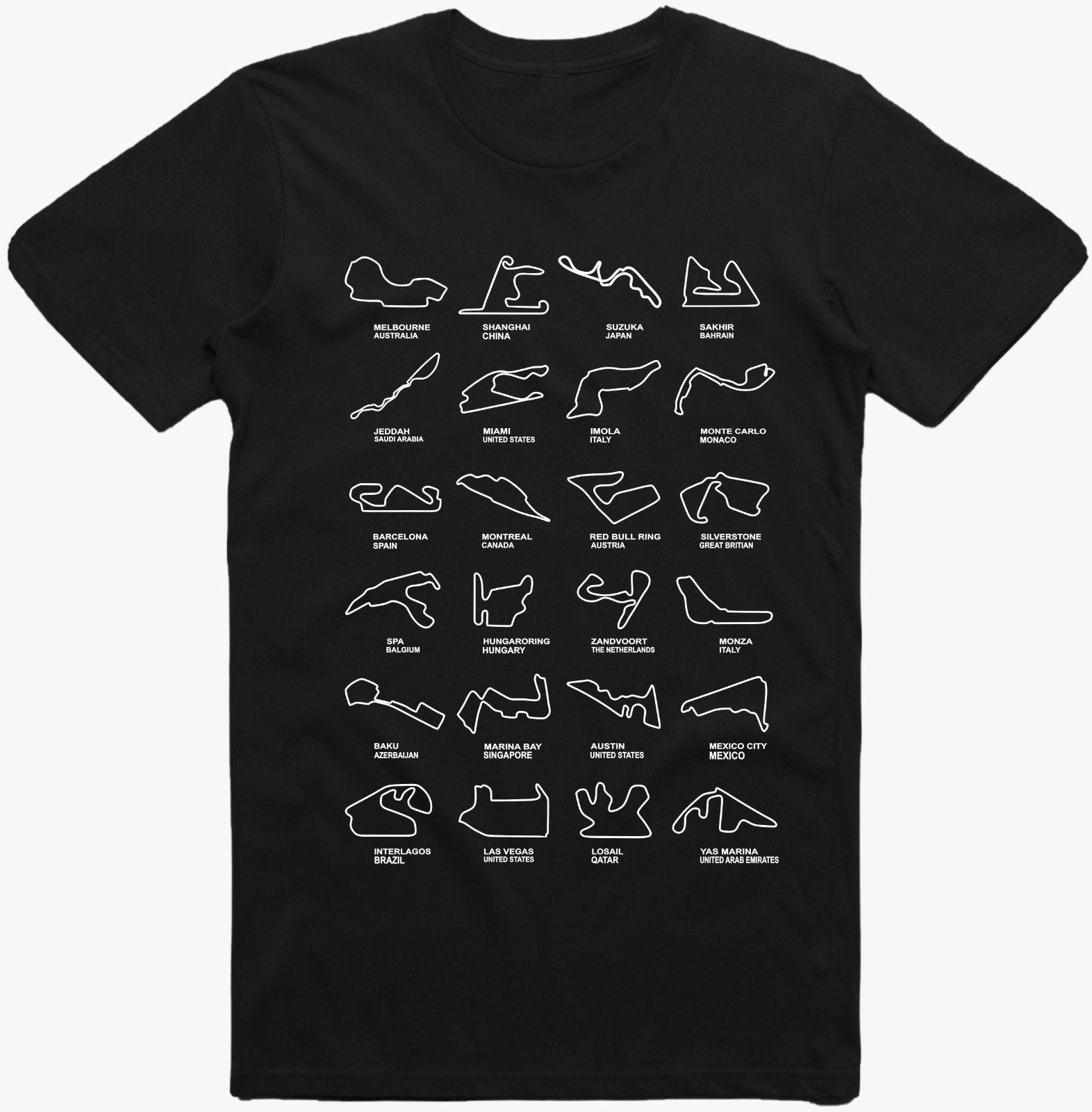 Formula 1 Circuit T-shirt - Uniek Design voor Racefans, Kleding | Heren, Verzenden, Nieuw, Maat 56/58 (XL), Zwart