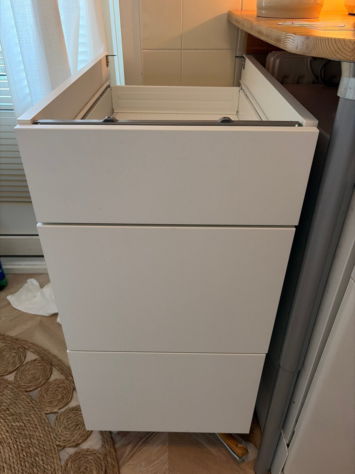 IKEA ENHET Onderkast met 3 lades, wit,  40x60x75 cm, Ophalen of Verzenden, Zo goed als nieuw