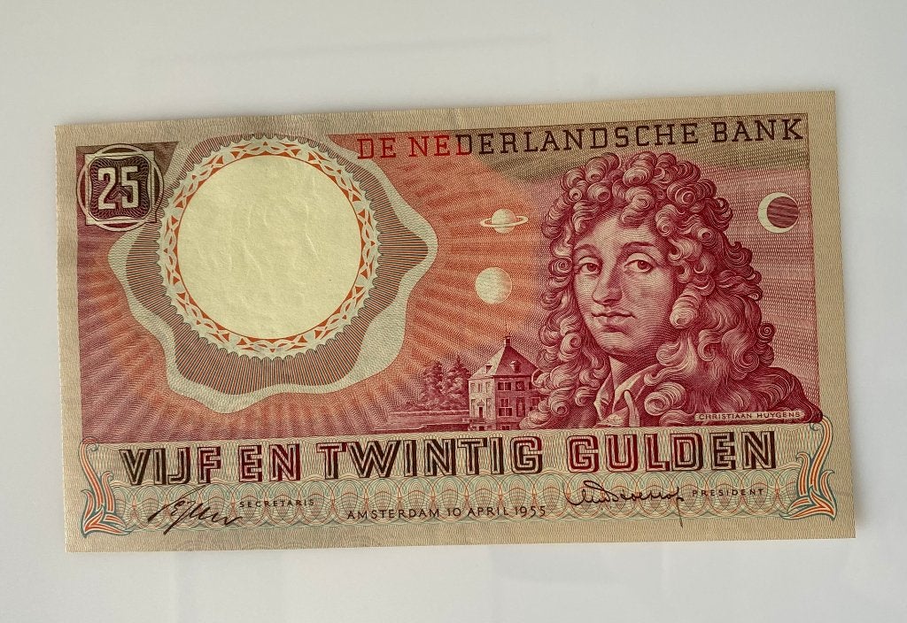 25 Gulden 1955 Christiaan Huygens - 2 YB 022774 - nieuw!, Postzegels en Munten, Bankbiljetten | Nederland, Ophalen of Verzenden