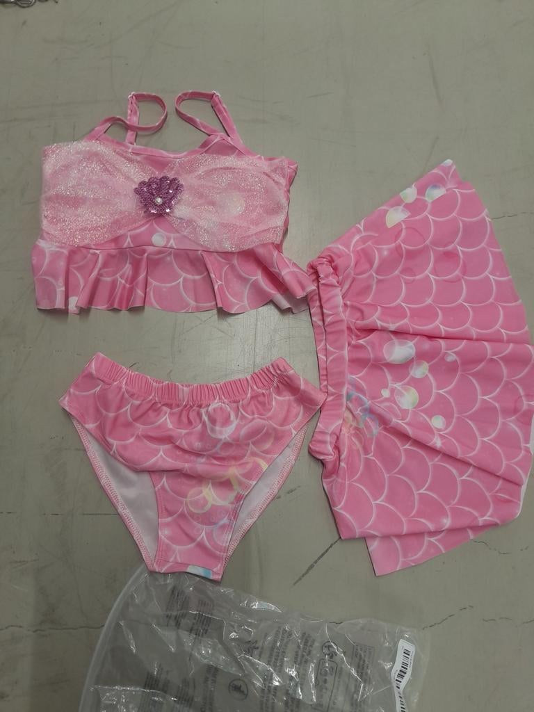 Roze zeemeermin bikini setje met rokje, Ophalen of Verzenden, Nieuw, Overige maten