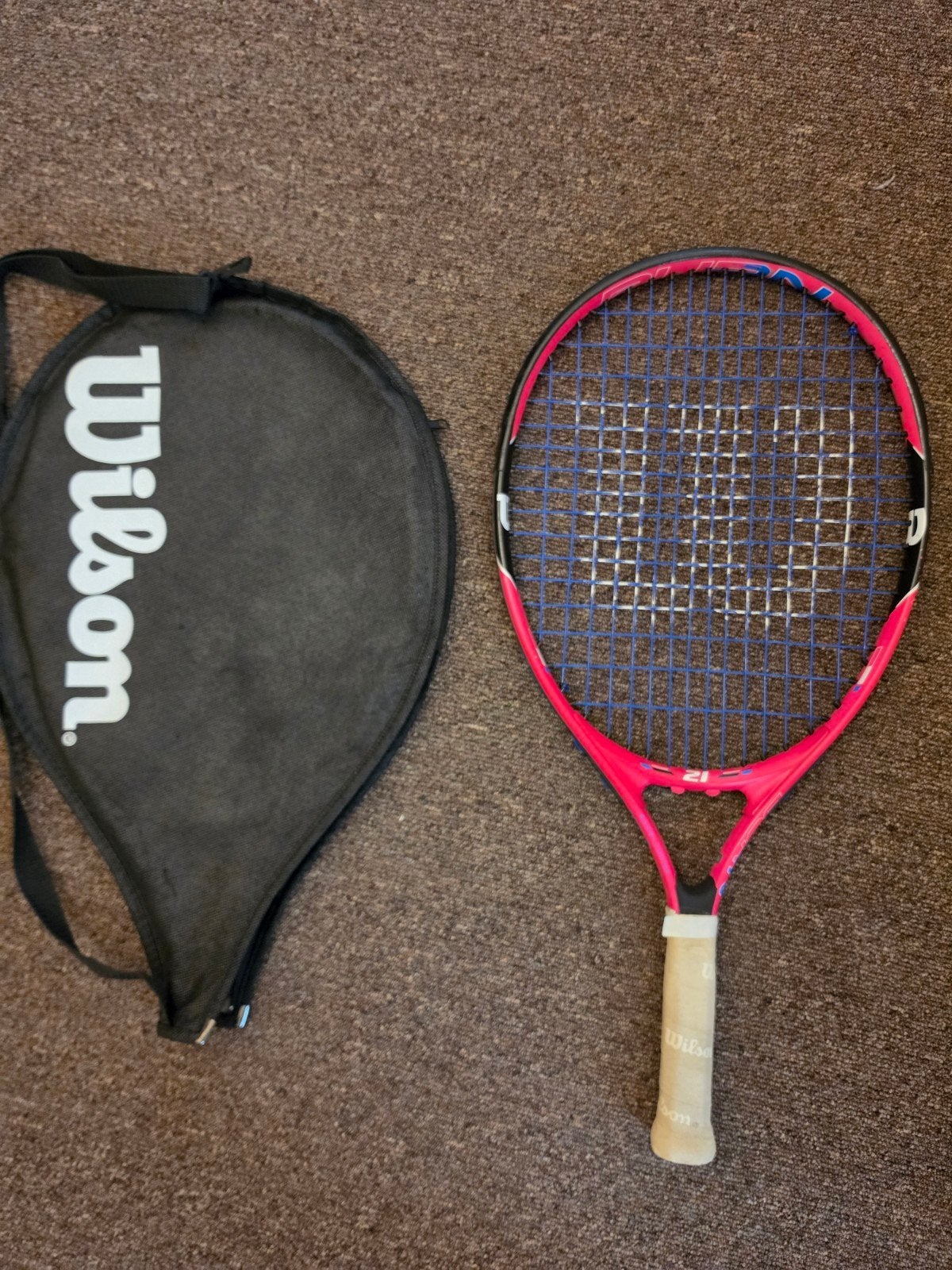 Wilson Burn junior 21 tennisracket - met hoes, Ophalen, Gebruikt, L00, Wilson