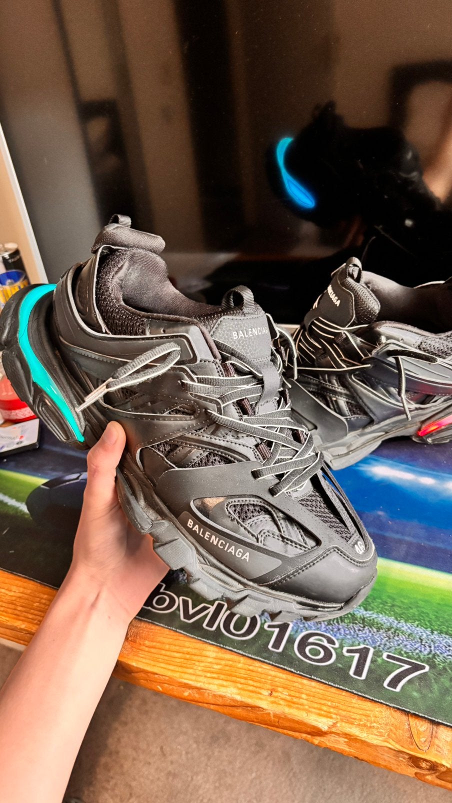 Balenciaga track+led+zak, Zwart, Ophalen of Verzenden, Zo goed als nieuw, Veterschoenen