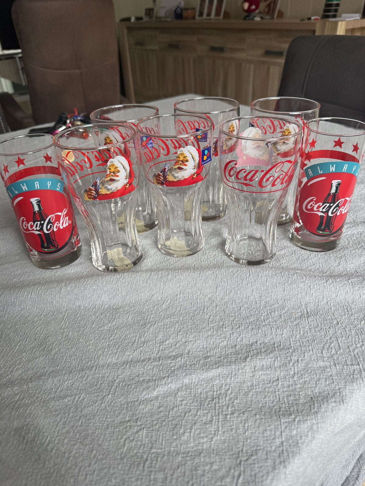 Coca cola glazen, Ophalen of Verzenden, Zo goed als nieuw, Frisdrankglas
