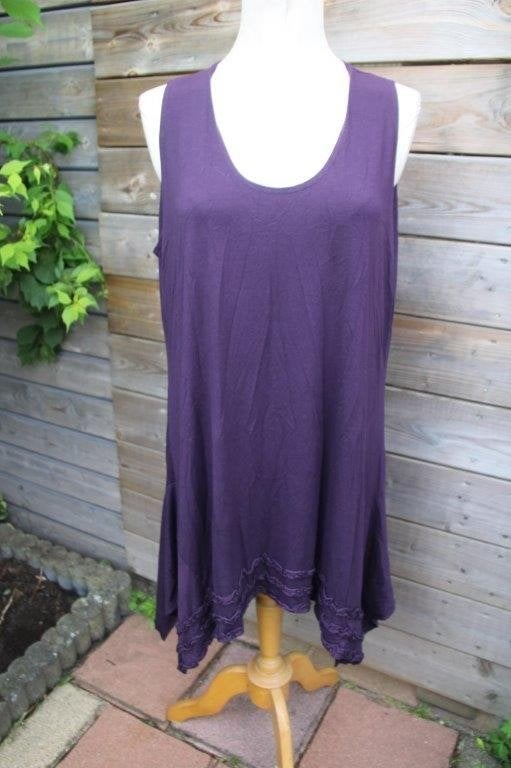 Tuniek aubergine Ophilia mt 0 (44/46) A-lijn Vaste prijs, Paars, Maat 42/44 (L), Ophalen of Verzenden, Zo goed als nieuw