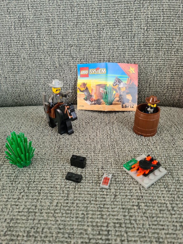 LEGO 6712 Sheriff's Showdown vintage Western set cowboys, Lego, Gebruikt, Overige thema's, Lego