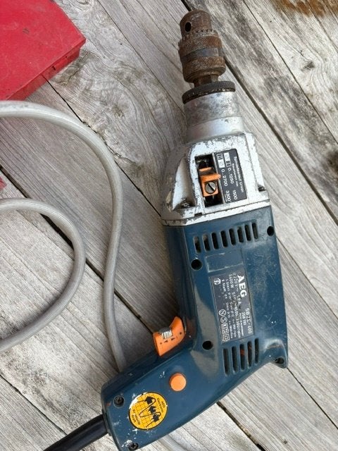 Klopboormachine met gereedschapskoffers + boren, Ophalen of Verzenden, Gebruikt, Boormachine, Klopboormechanisme