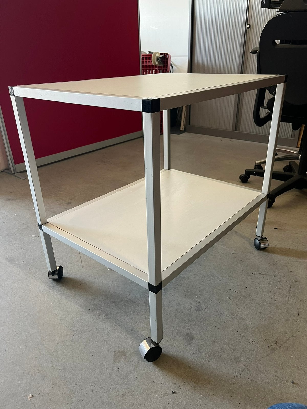 Vintage Aluminium serveerwagen etagewagen, Huis en Inrichting, Ophalen, Gebruikt, Geen, Metaal