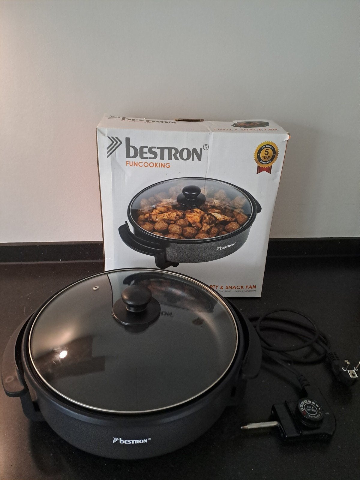 Te koop: party & snack pan bestron, Witgoed en Apparatuur, Ophalen of Verzenden, Zo goed als nieuw
