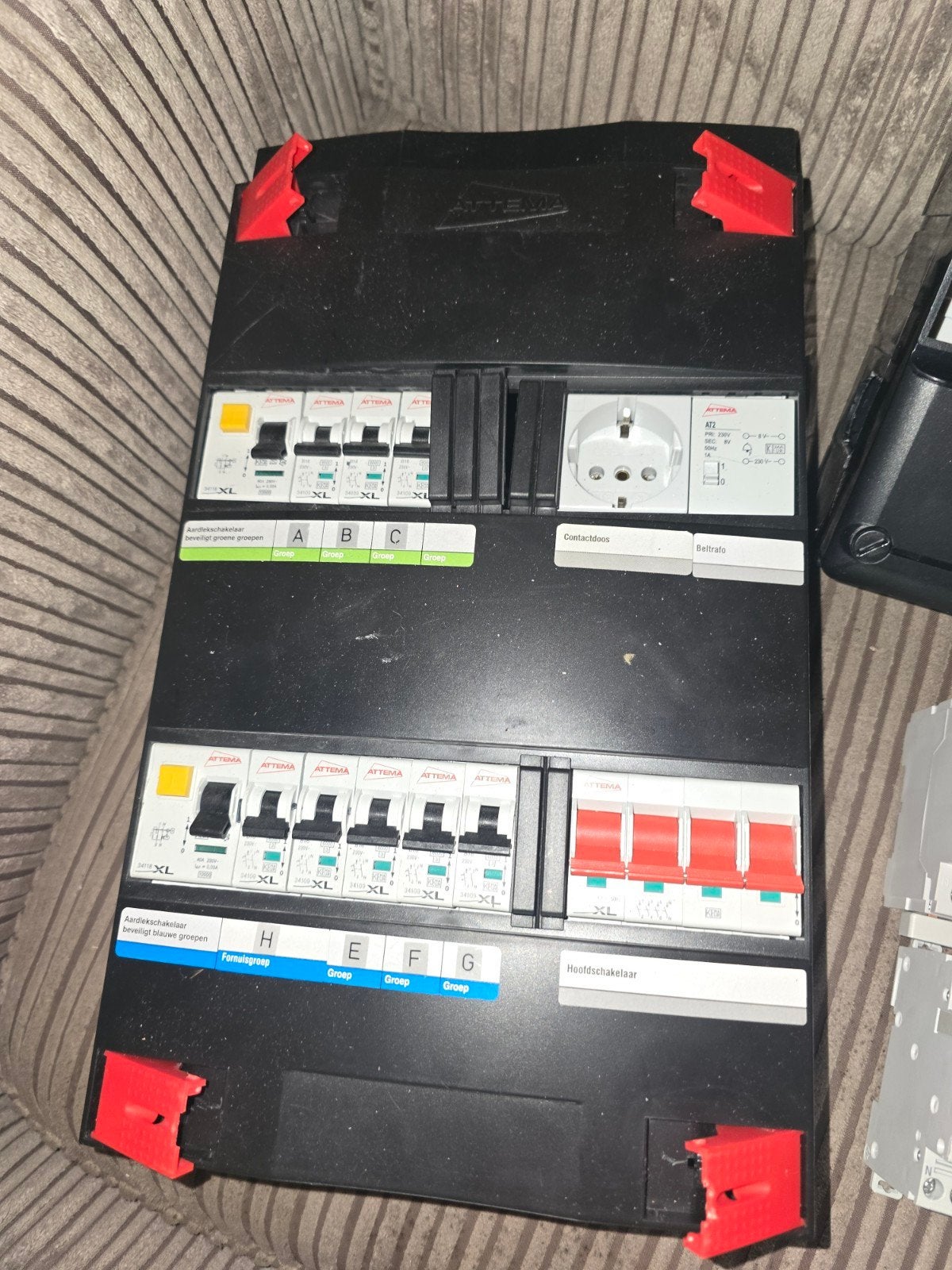 Attema Groepenkast XL met aardlekschakelaars en automaten, Ophalen of Verzenden, Gebruikt, Attema, Groepenkast