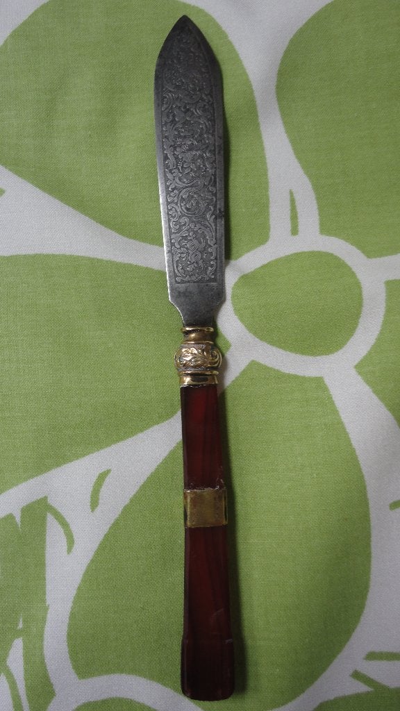 oude 19e eeuwse BRIEFOPENER, bewerkt, Ophalen of Verzenden