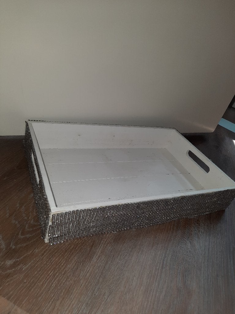 dienblad  metstrass steentjes, Huis en Inrichting, Woonaccessoires | Dienbladen, Ophalen of Verzenden, Rechthoekig, Hout