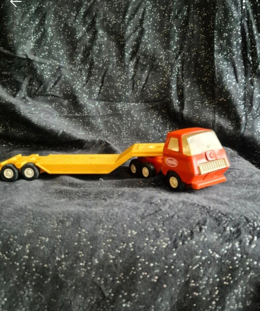 Tonka Originele Speelgoed Vrachtwagen met Oplegger, Kinderen en Baby's, Ophalen of Verzenden, Gebruikt