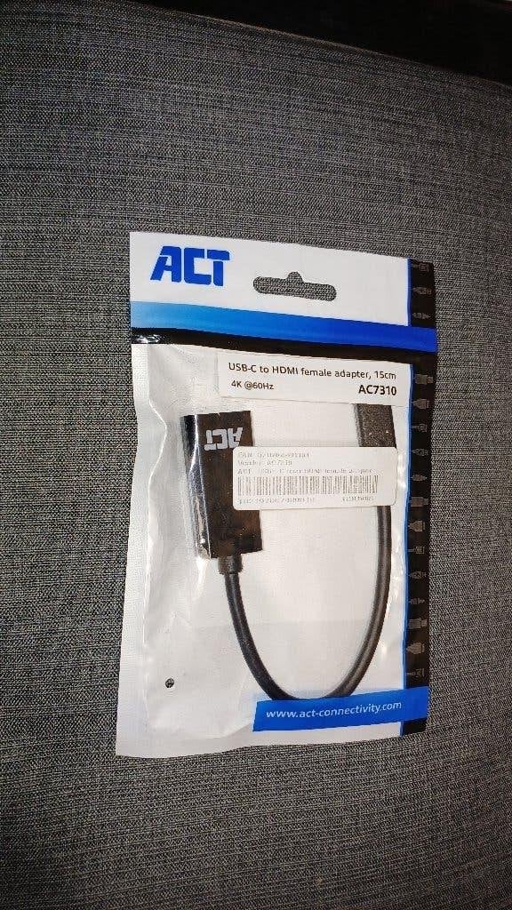 ACT USB-C naar HDMI Adapter 4K @ 60Hz AC7310, Computers en Software, Pc- en Netwerkkabels, Ophalen, Nieuw