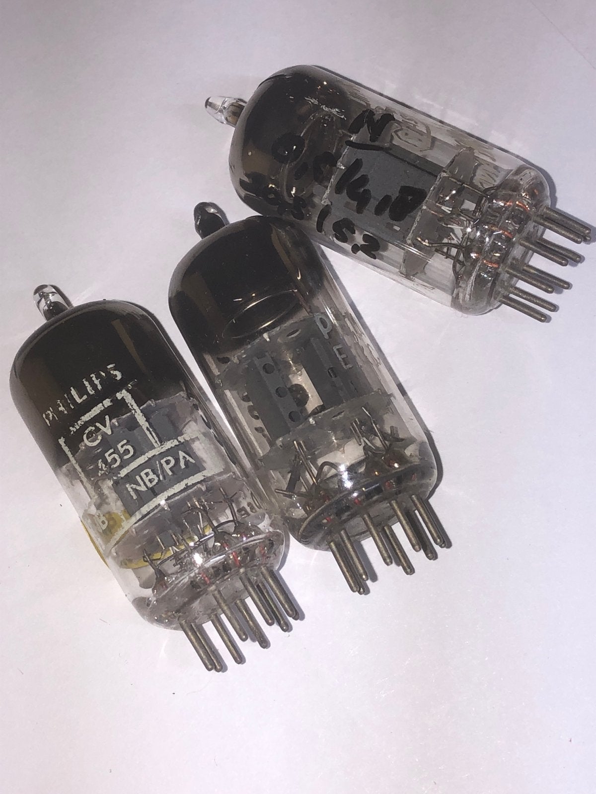 3x PHILIPS ECC81 / 12AT7 buizen - Gemeten op AVO VCM163, Ophalen of Verzenden