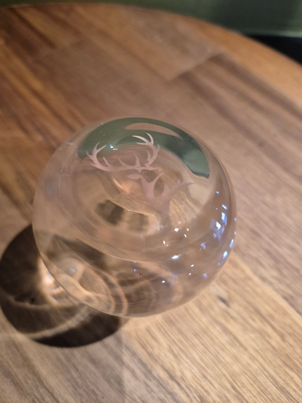 Glencairn [whisky]glas met hertenkop Glenfiddich , 8cm ho, Ophalen