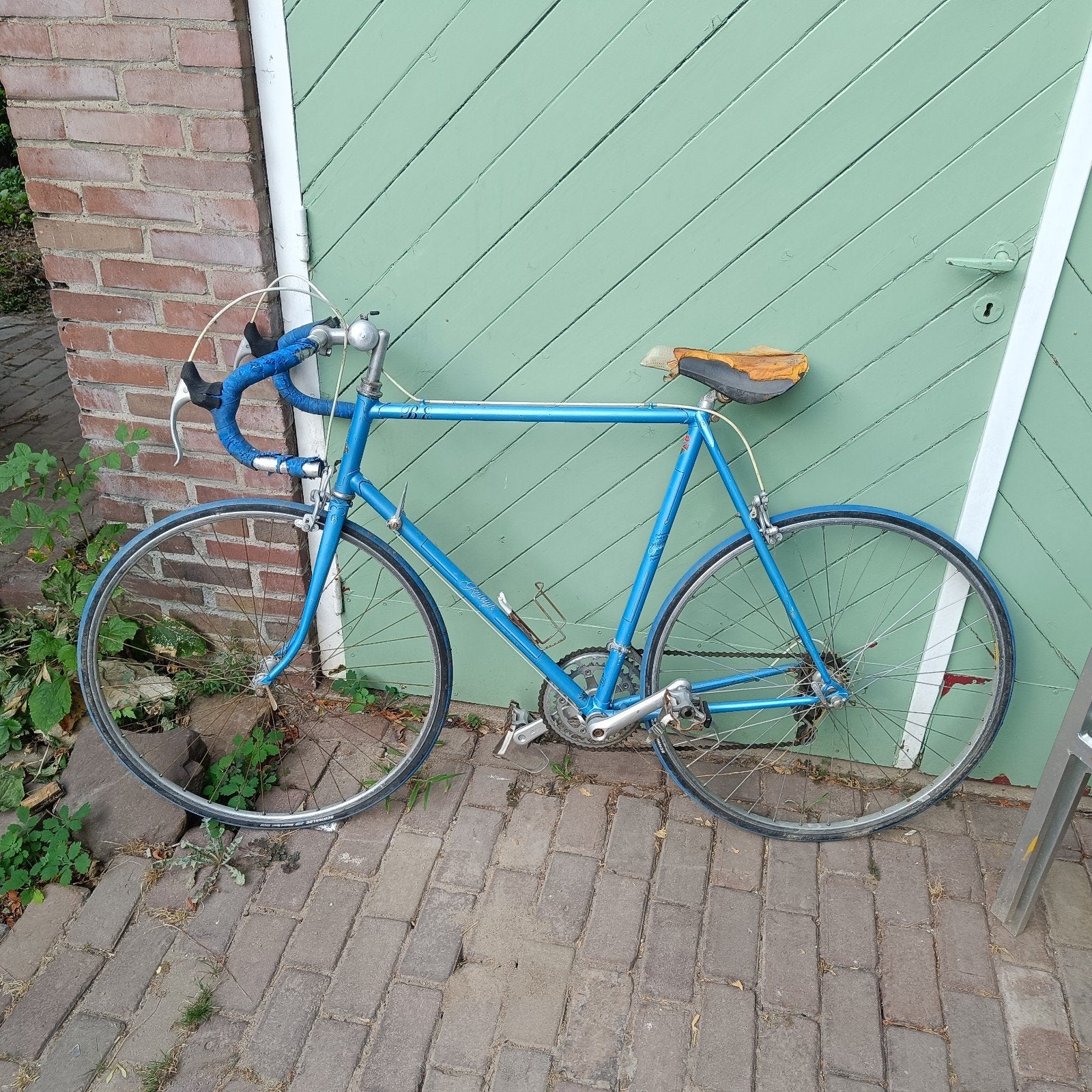 Vintage Raleigh racefiets - Blauw, Campagnolo onderdelen, Fietsen en Brommers, Fietsen | Racefietsen, Gebruikt, Ophalen, Overige merken