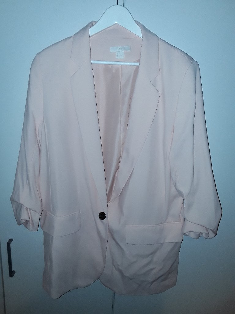 H&M Licht Roze Blazer Jasje Met 1 Knoop Maat 44, H&M, Maat 42/44 (L), Nieuw, Ophalen of Verzenden