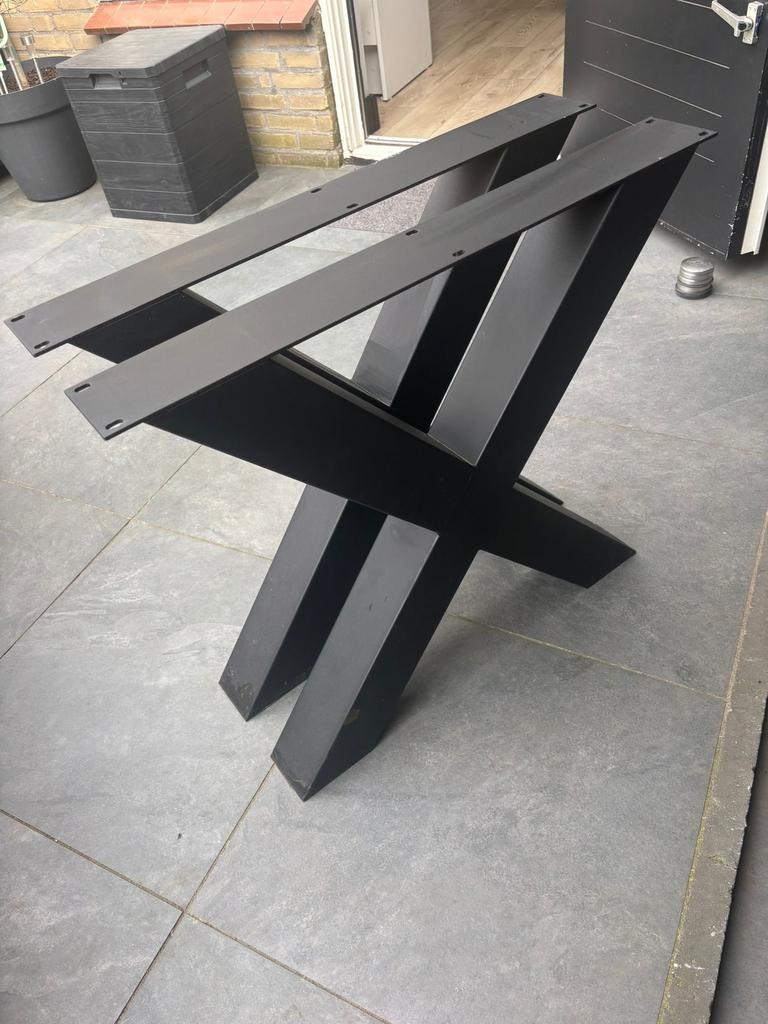 Tafel poten staal., Ophalen, Minder dan 50 cm, 50 tot 100 cm, Rond