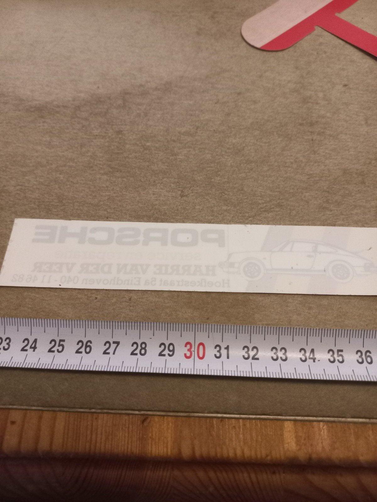 Porsche sticker/striping - Zeldzaam van der veer, Ophalen of Verzenden