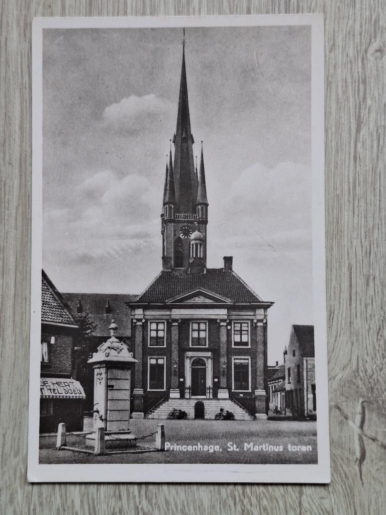 ansichtkaart Breda Princenhage Sint Martinuskerk toren, Ophalen of Verzenden, 1940 tot 1960, Gelopen, Noord-Brabant