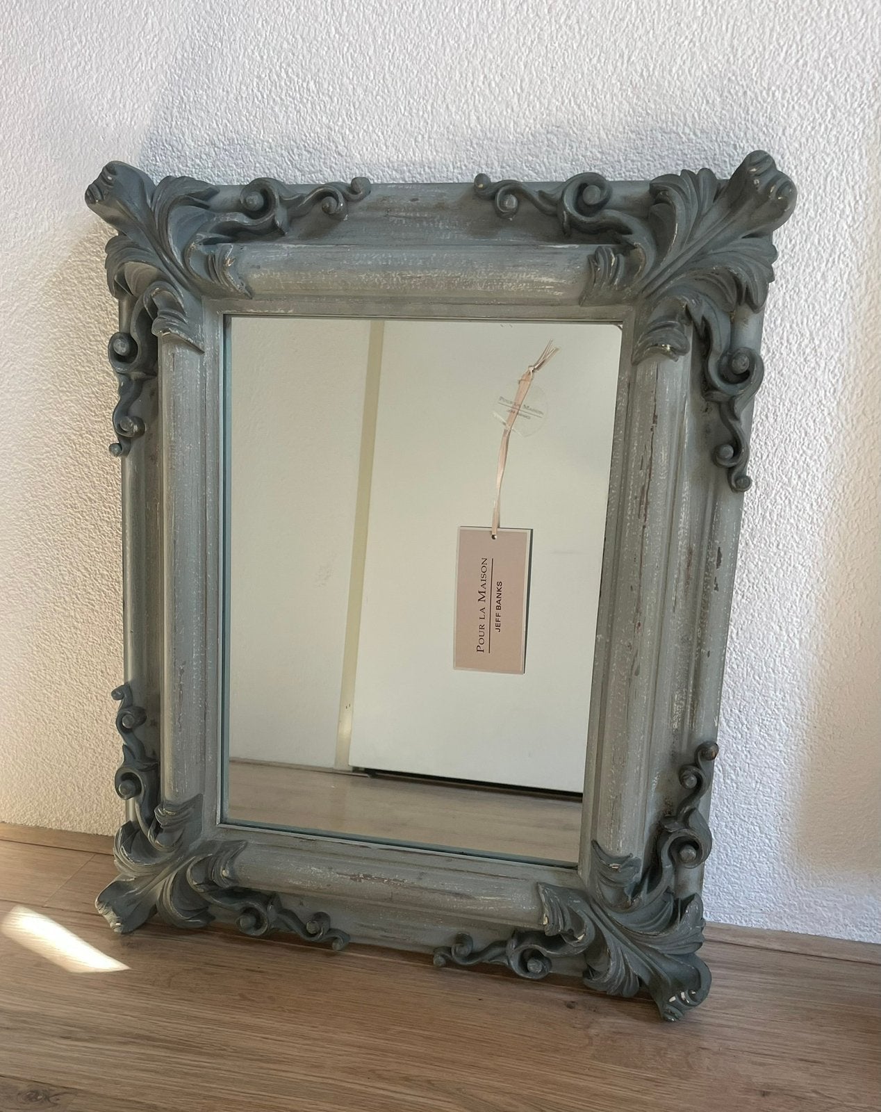Brocante spiegel - houten lijst - kuifspiegel - spiegel, Ophalen, Minder dan 50 cm, Zo goed als nieuw, Minder dan 100 cm