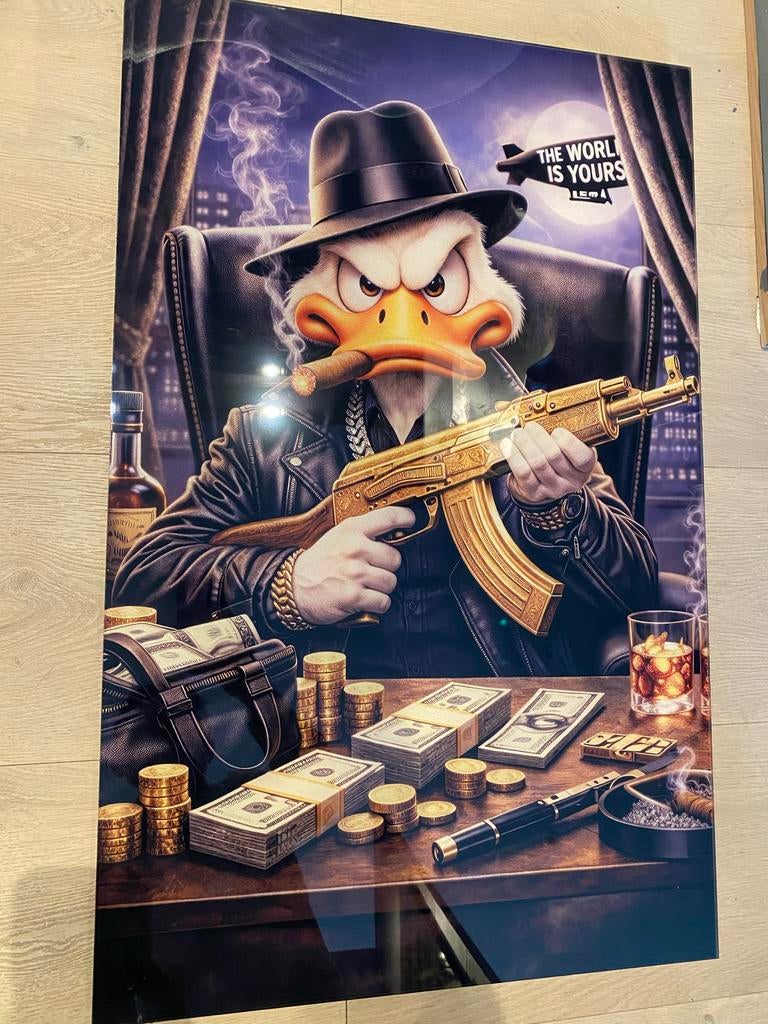 Donald Duck 'The World Is Yours' Wanddecoratie, Ophalen of Verzenden