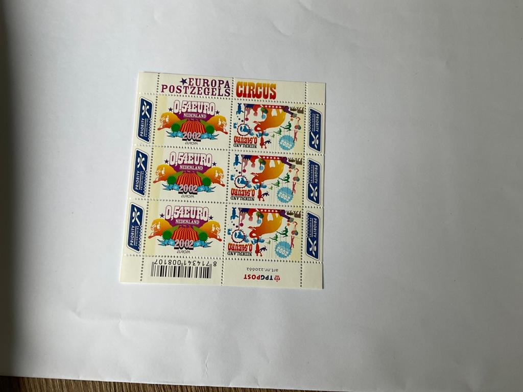 Velletje Europa, Circus, Verzenden, Na 1940, Postfris