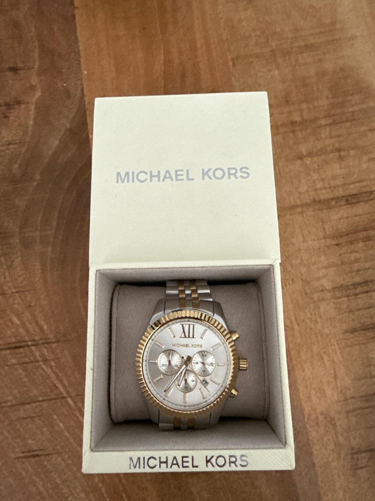 Michael Kors horloge MK8344 zilver/goud, Overige merken, Staal, Polshorloge, Ophalen of Verzenden