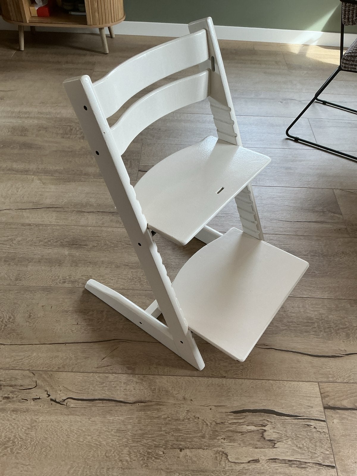 Tripp Trapp stoel - Wit, Kinderen en Baby's, Kinderstoelen, Ophalen, Gebruikt, Meegroeistoel, Aanschuifbaar