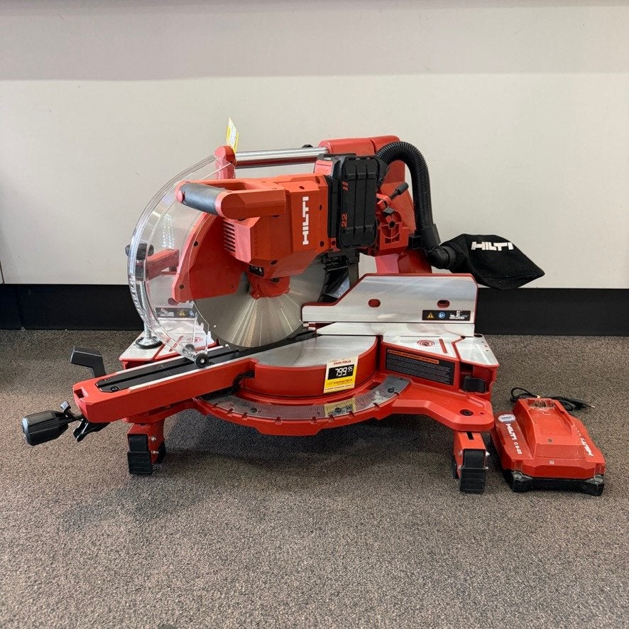 Hilti SM 60-22 snoerloze verstekzaag | accu+adapter | 415460, Doe-het-zelf en Verbouw, Gereedschap | Zaagmachines, Gebruikt, Afkortzaag