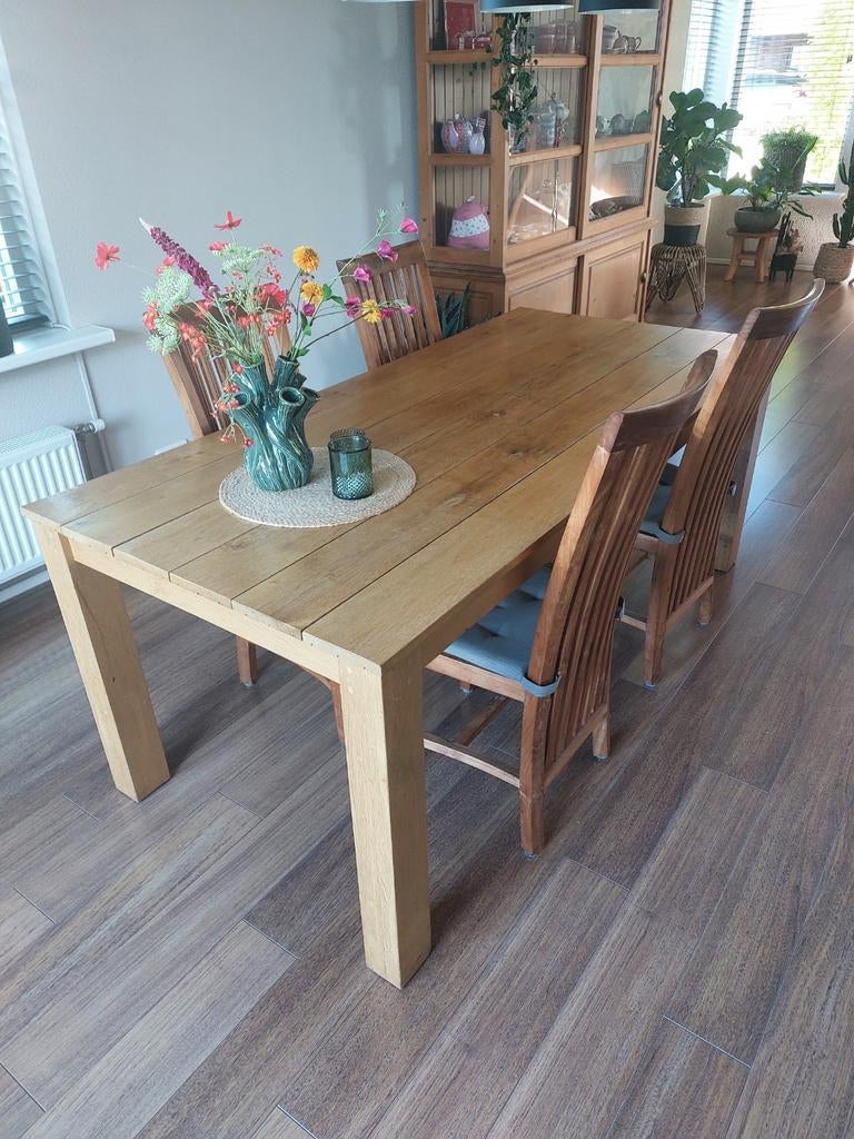 Eet tafel Amerikaanseiken, Ophalen, 10 m² of meer, 10 tot 30 cm, Hout