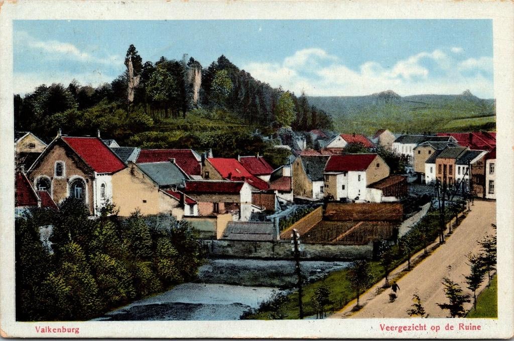 Valkenburg - Veergezicht op de Ruïne, Verzenden, Voor 1920, Gelopen, Limburg