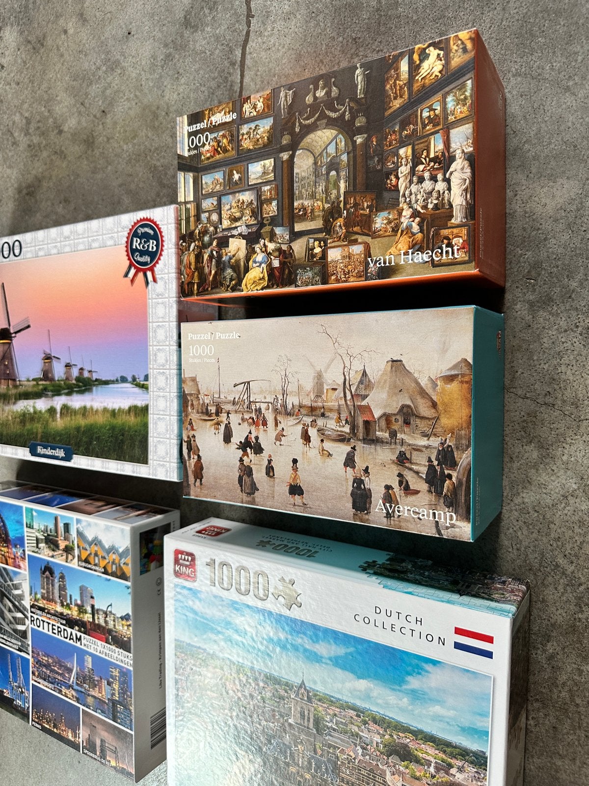 Set van 5 puzzels, Ophalen of Verzenden, 500 t/m 1500 stukjes, Zo goed als nieuw