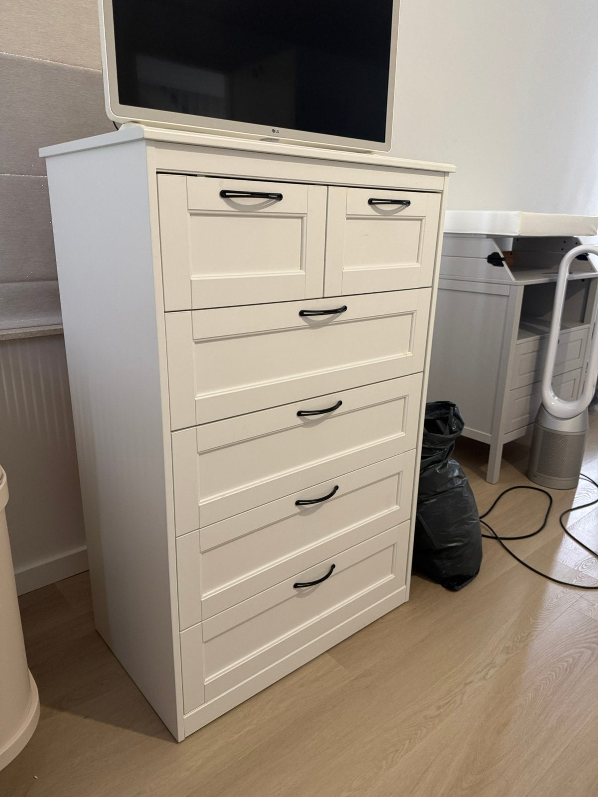 IKEA Ladekast (6 lades) - Wit, Ophalen, 50 tot 100 cm, Zo goed als nieuw, 3 of 4 laden