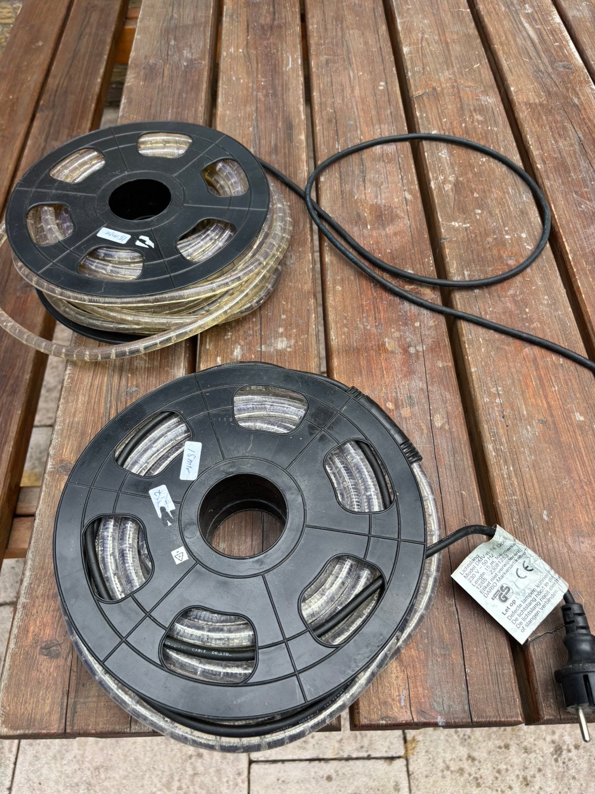Lichtslang  15 mtr , buiten kwaliteit 2 stuks, Kunststof, Minder dan 50 watt, Overige typen, Ophalen of Verzenden