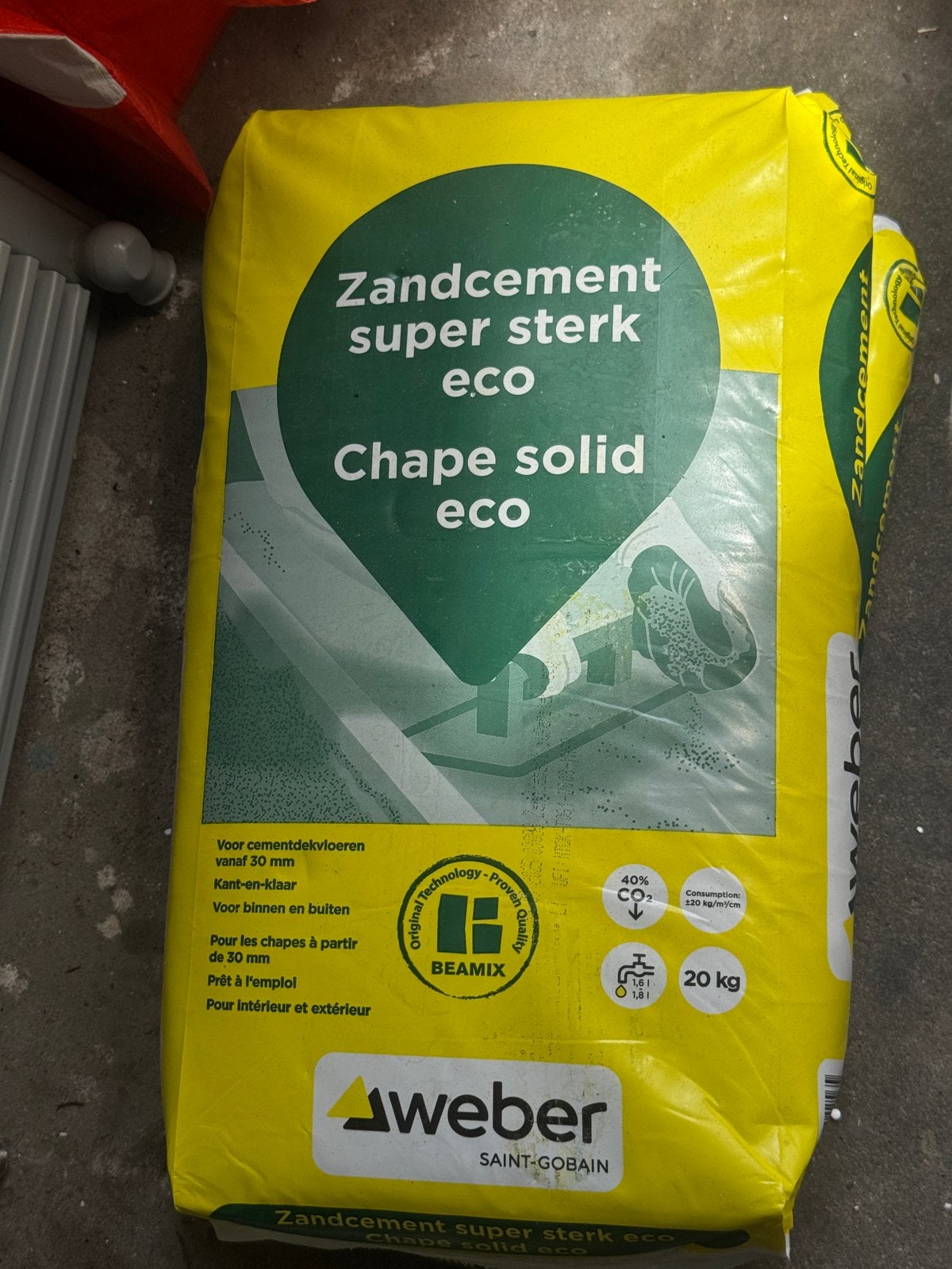 5 zakken Weber zandcement super sterk eco (20kg per zak), Ophalen, Nieuw