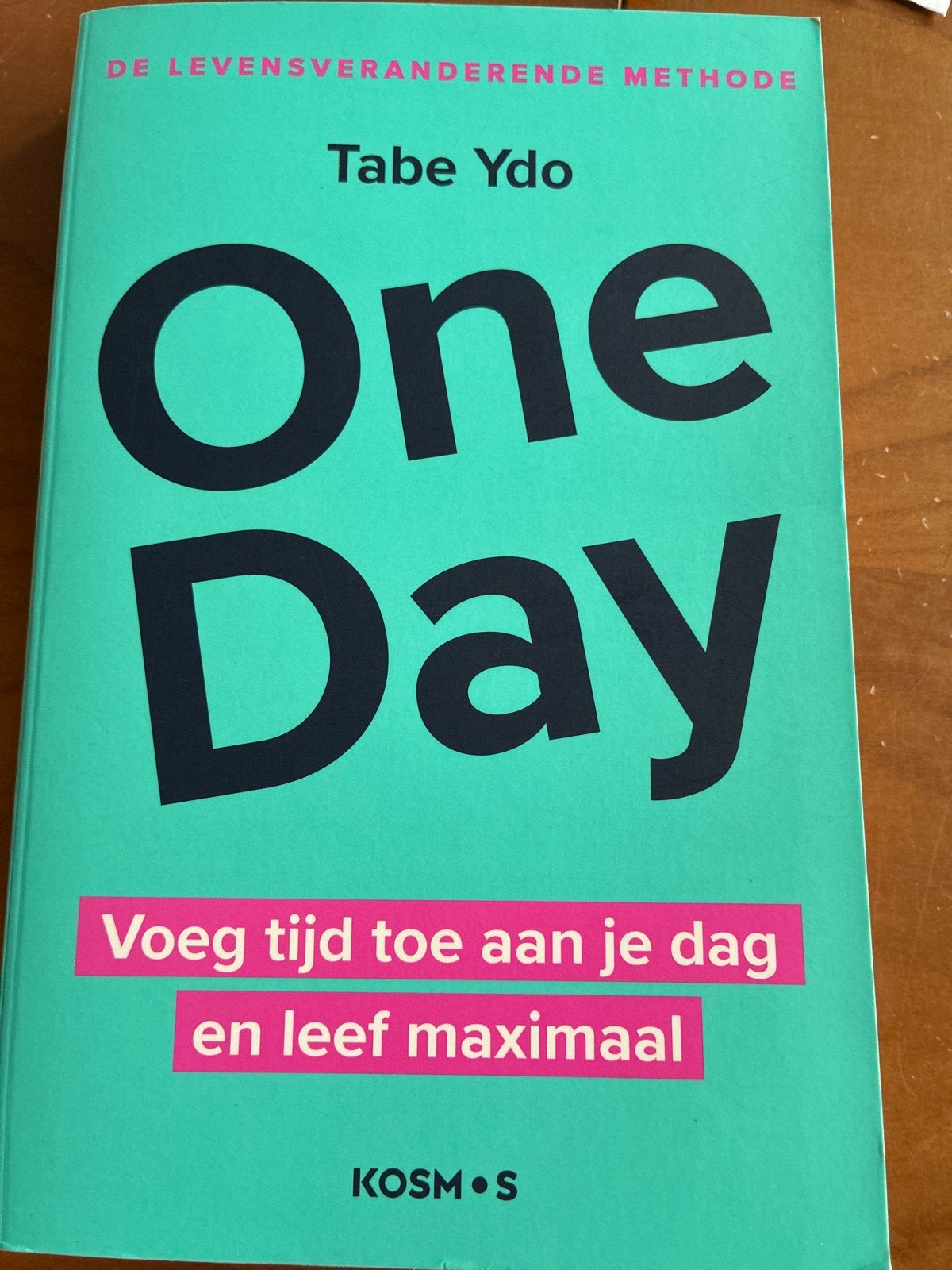 One Day - Tabe Ydo - Voeg tijd toe aan je dag, Boeken, Ophalen of Verzenden, Zo goed als nieuw