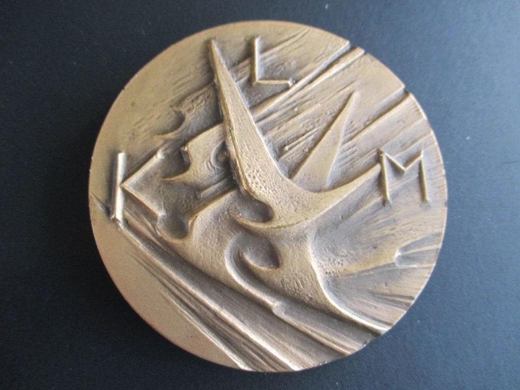 KLM 50 jaar 1969, Ophalen of Verzenden, Brons, Nederland
