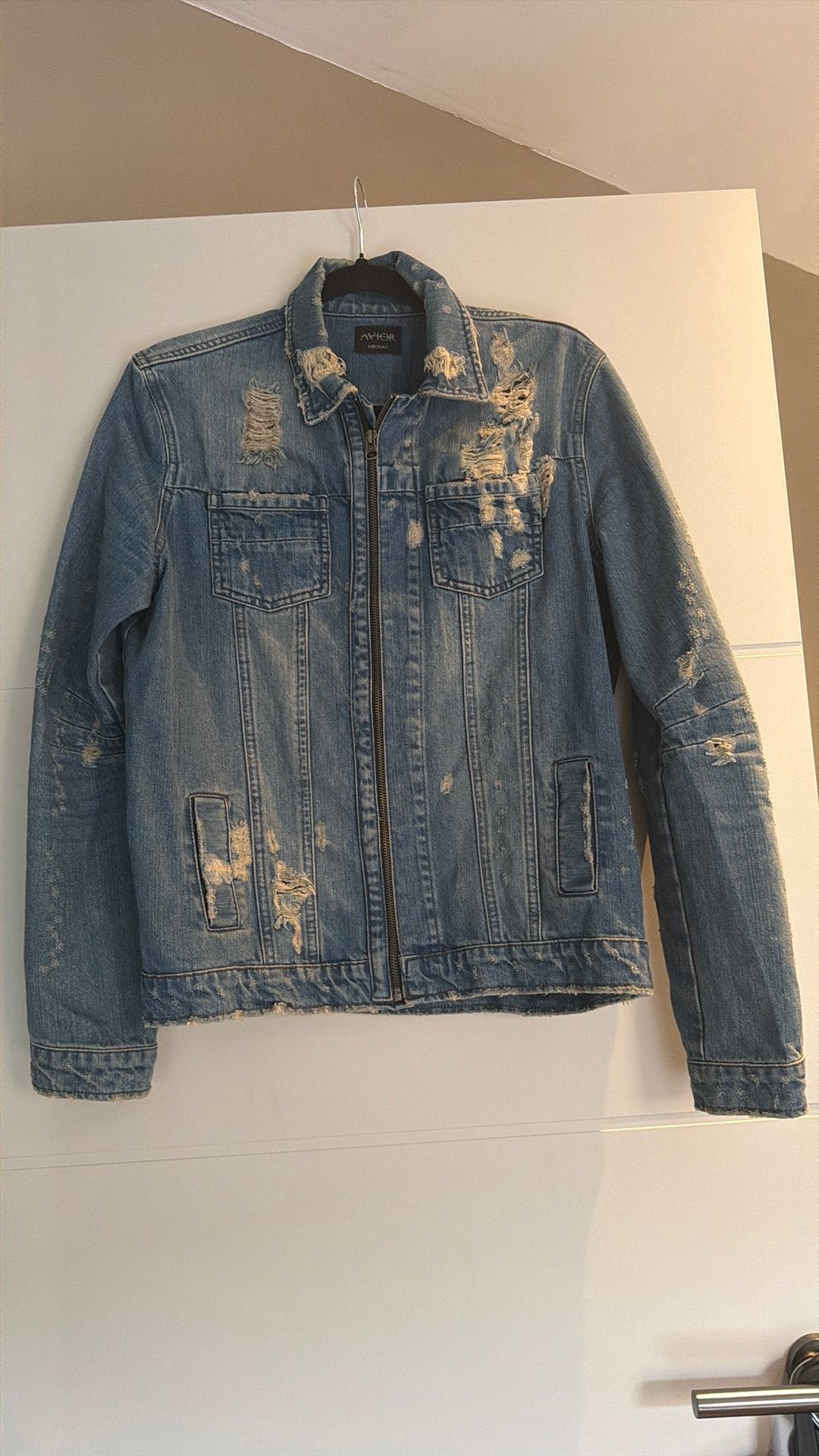 Avior spijkerjas heren maat M, Kleding | Heren, Ophalen of Verzenden, Zo goed als nieuw, Blauw
