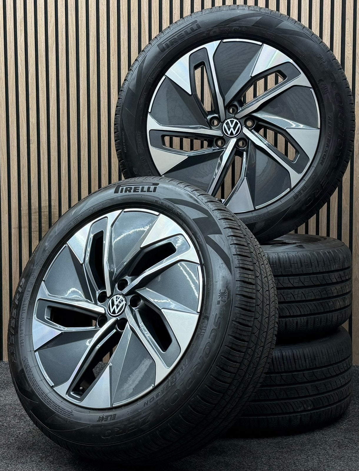 Originele 19 inch VW ID.4 ID4 Hamar 5x112 Pirelli All Season, Auto-onderdelen, Banden en Velgen, ., Banden en Velgen, 235 mm, .