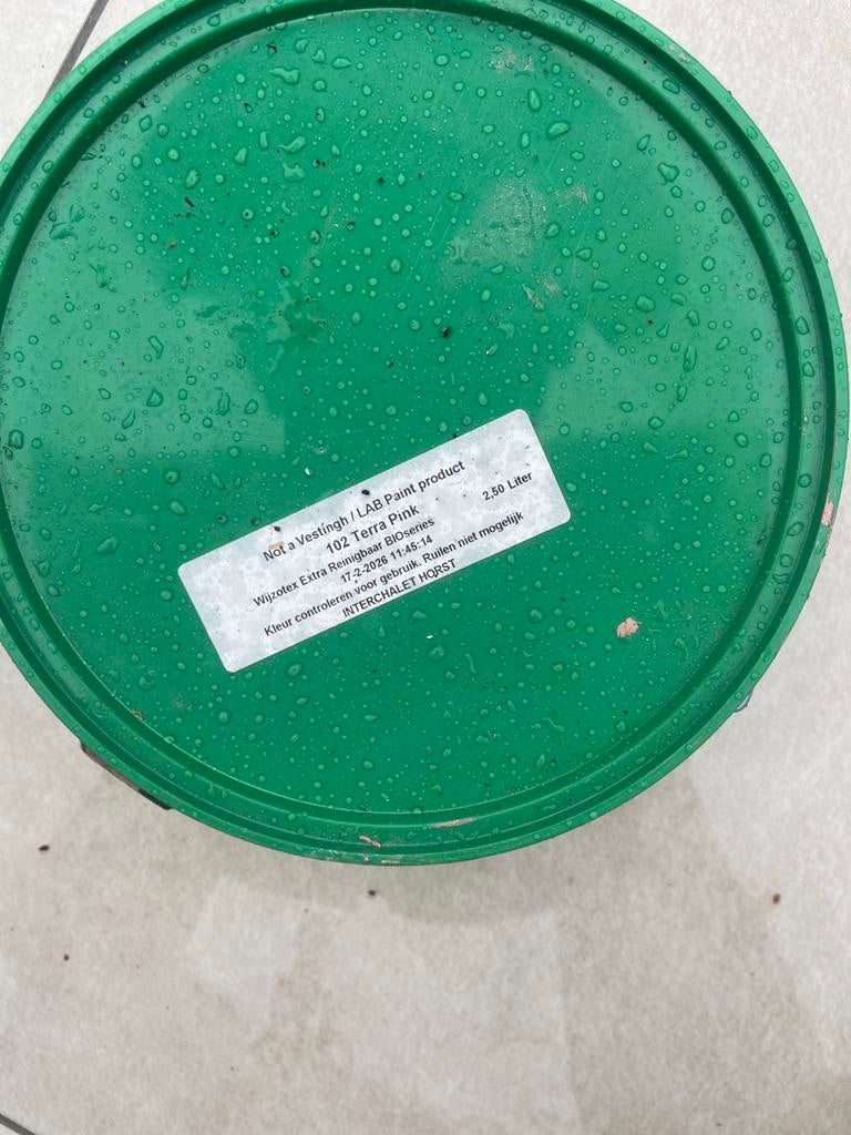 Tex ong 2,5 liter - Wijzonol Extra Reinigbaar Muurverf, Ophalen, Gebruikt, Verf, Roze