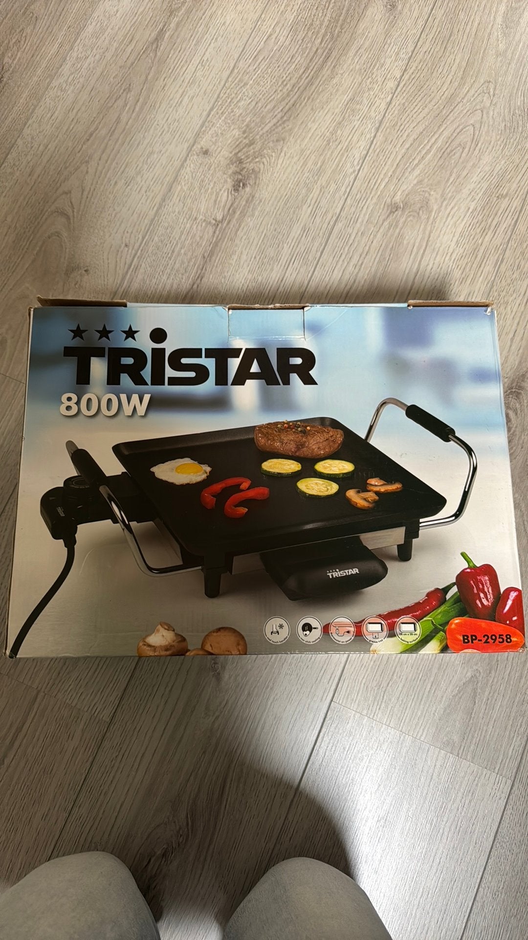 Tristar bakplaat 800 watt, Ophalen, Gebruikt, 4 t/m 7 personen