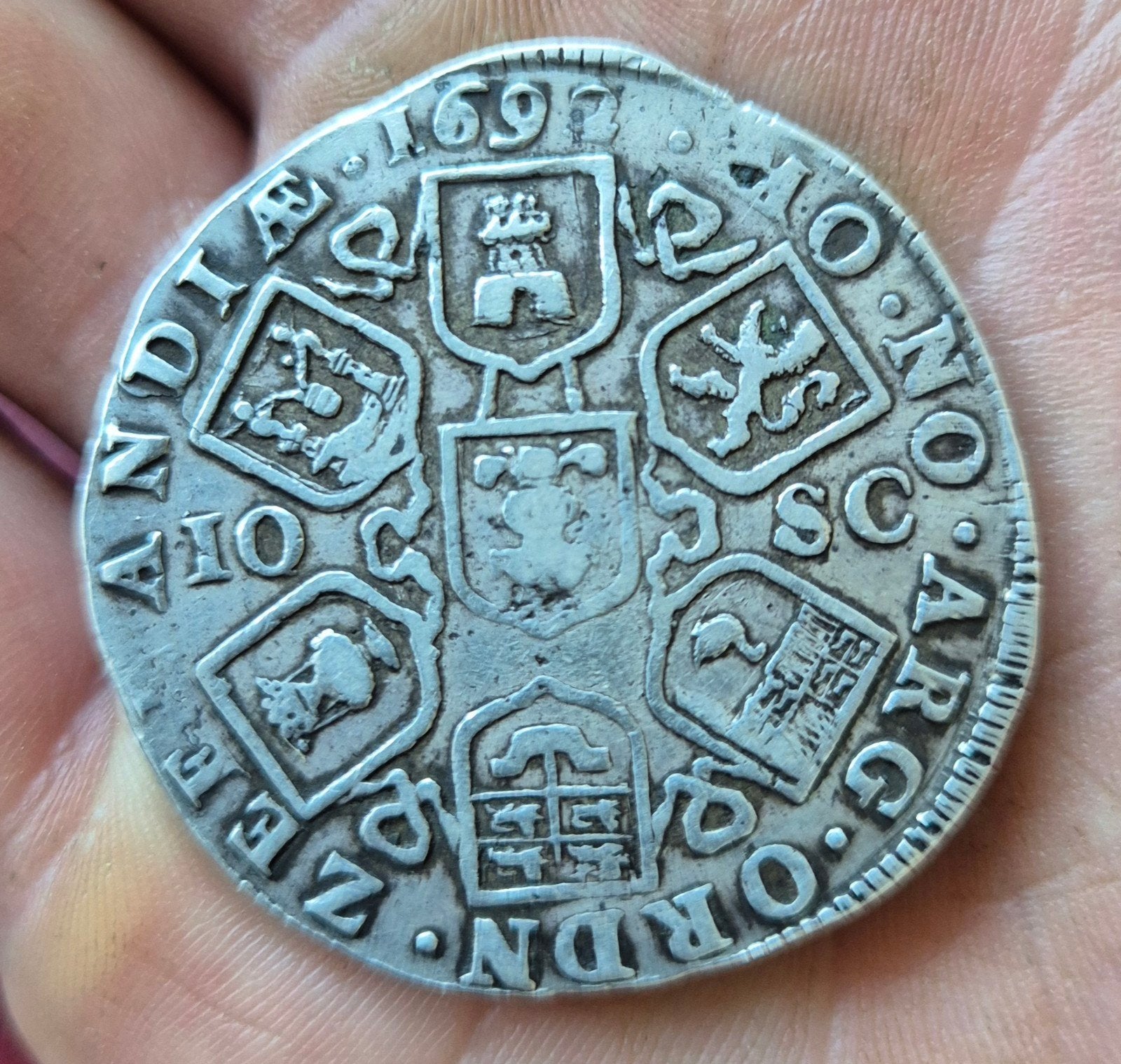 Zeldzame 10 Schelling Zeeland 1692 - Historische Munt, Postzegels en Munten, Vóór koninkrijk, Zilver, Losse munt, Overige waardes