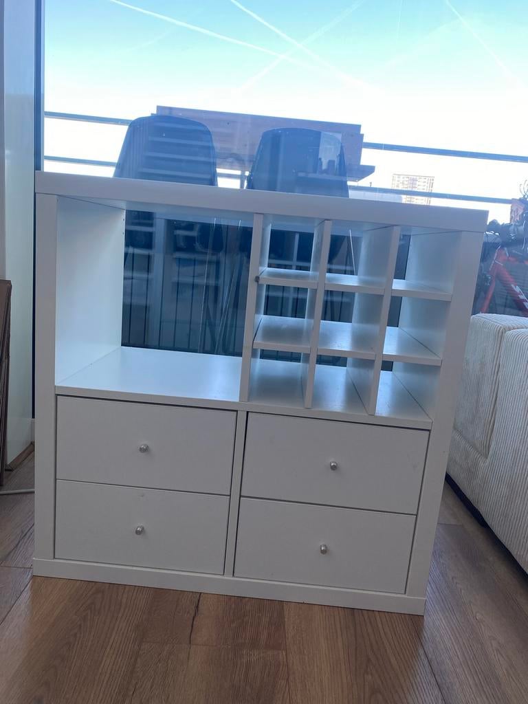 IKEA Blokkenkast met Lades en Wijnrek - Wit, Ophalen, Gebruikt