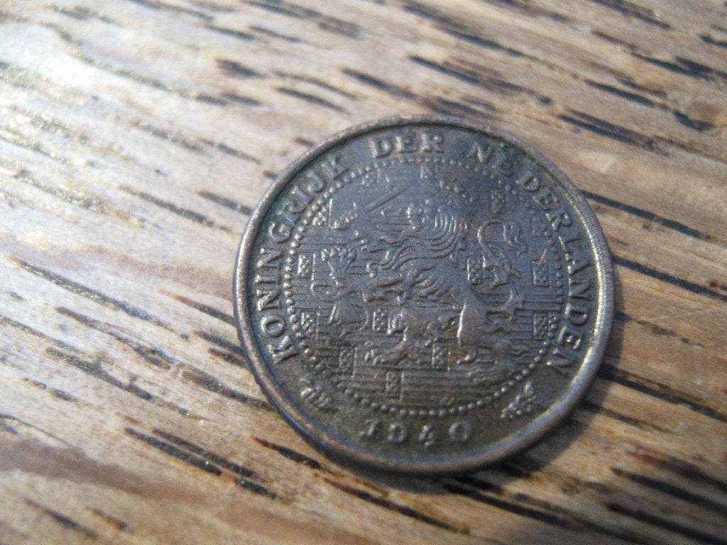 Bronzen 1/2 Cent uit 1940 van koningin Wilhelmina #476, Ophalen of Verzenden, Koningin Wilhelmina, Overige waardes, Losse munt
